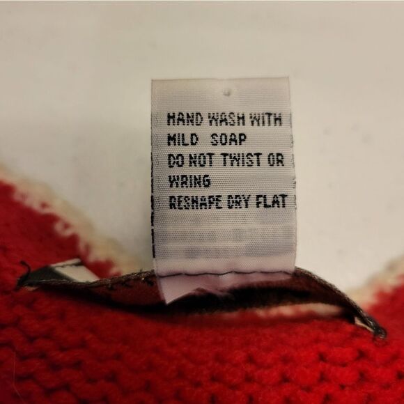 Dana Scott Vintage Red White and Gold Holiday Sweater with Angora Women's Medium - Picture 10 of 11